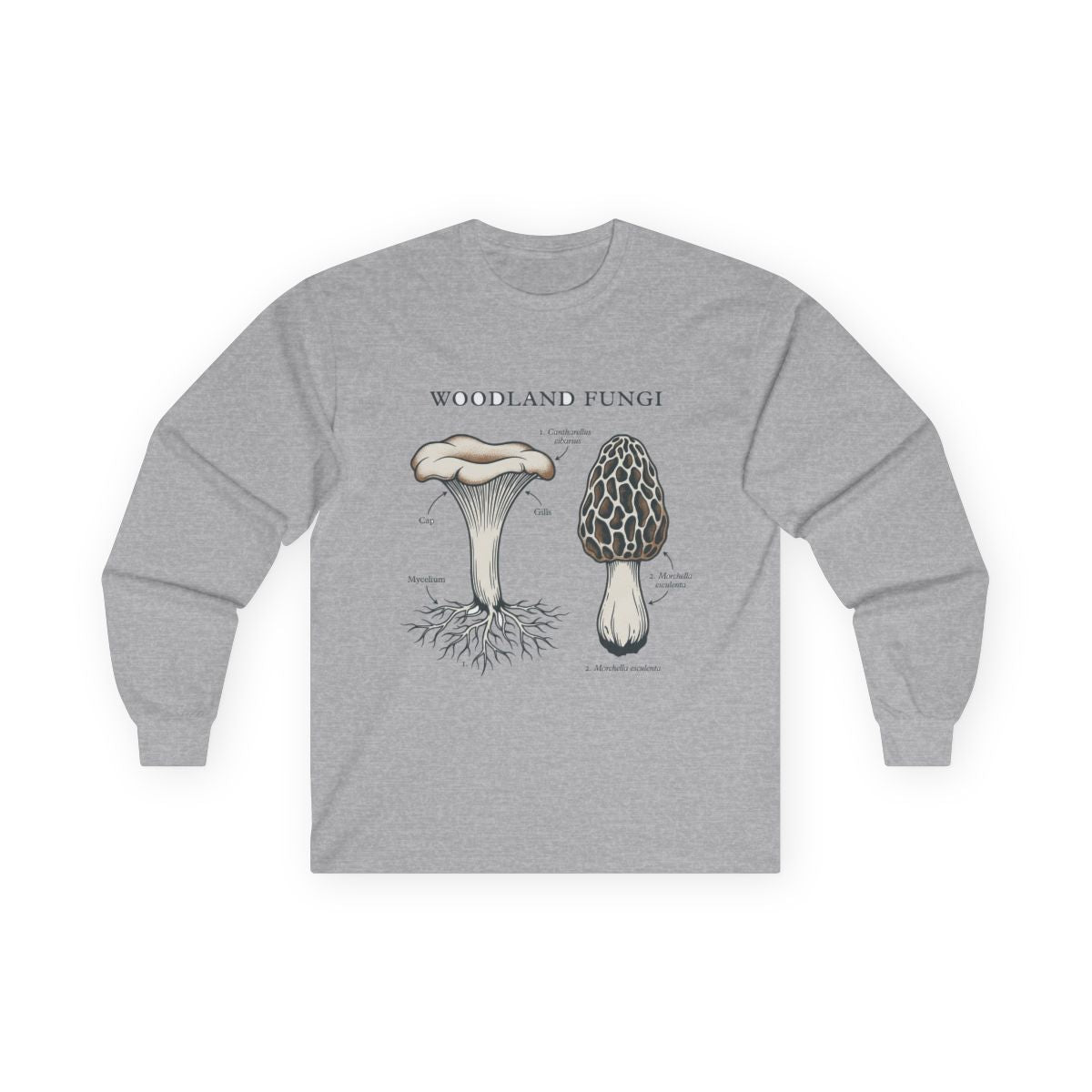 Forager's Guide To Woodland Fungi Long Sleeve — lifestyle photo