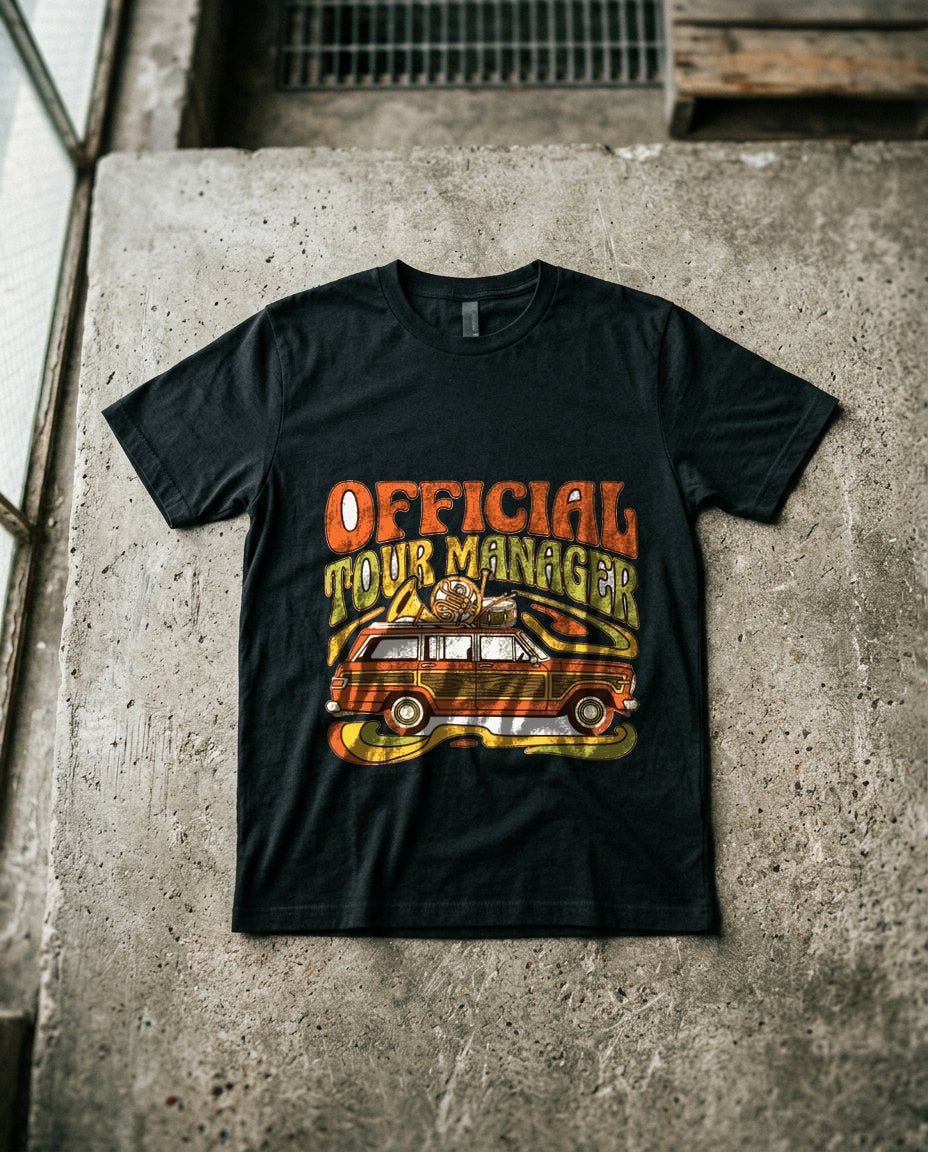 Brass & Woodwind Tour Manager Tee — lifestyle photo