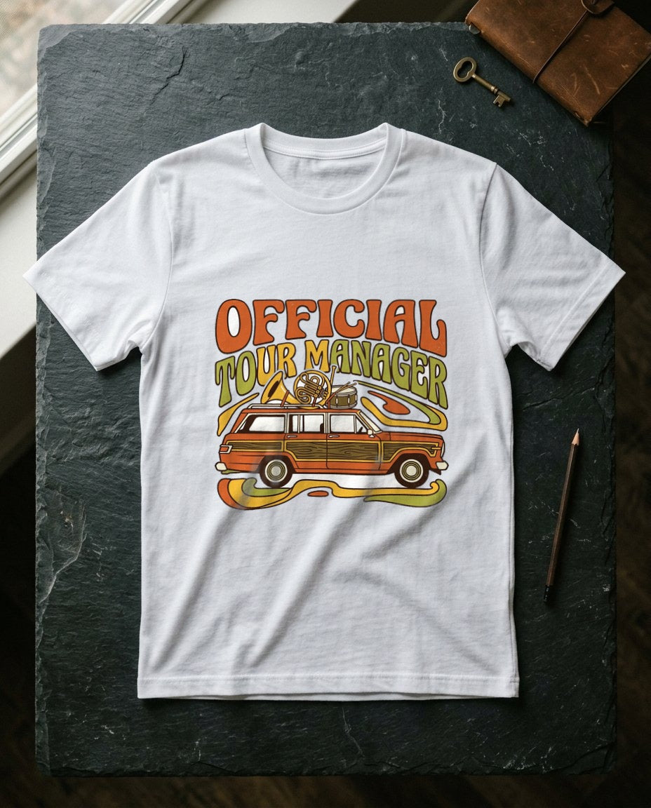 Brass & Woodwind Tour Manager Tee — lifestyle photo