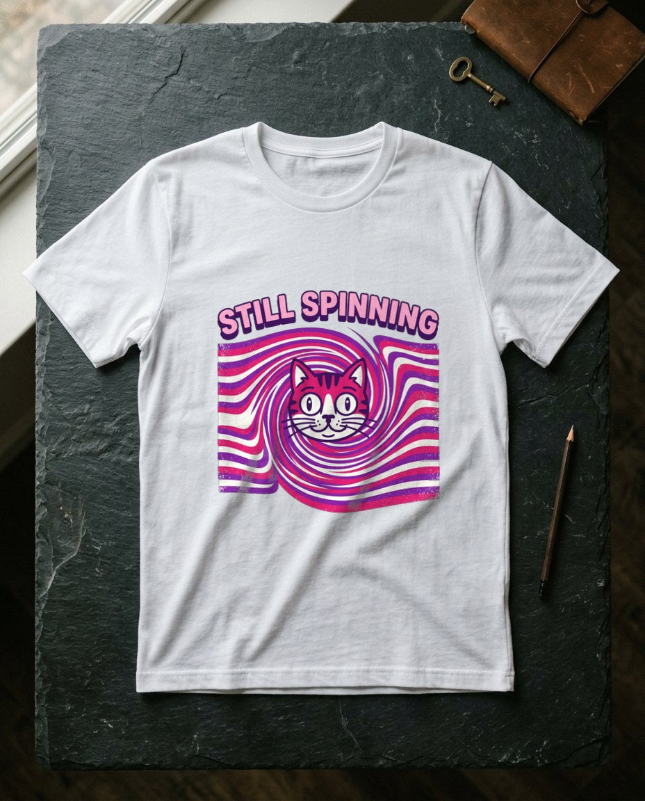 Dizzy Whiskers Spiral Stripe Illusion — lifestyle photo