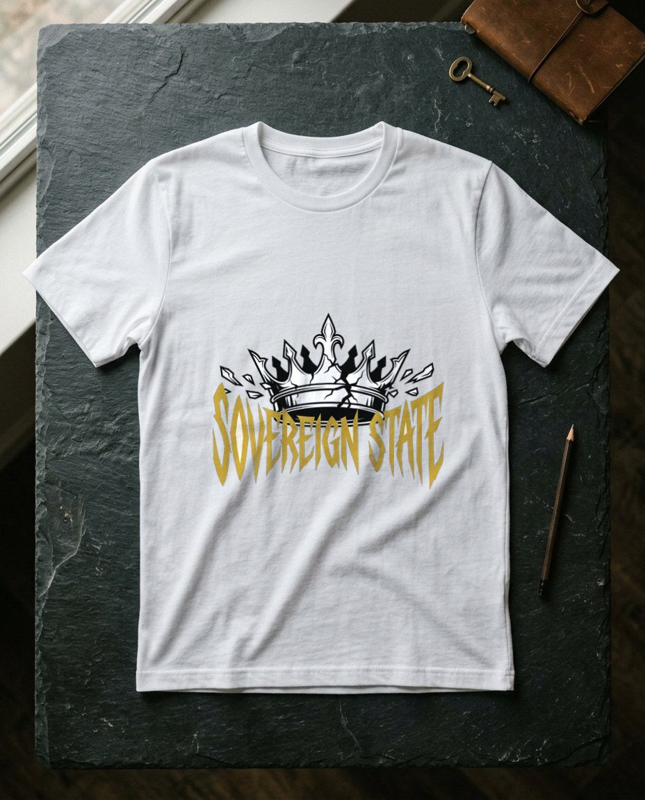 Sovereign State Shattered Crown Box Logo — lifestyle photo