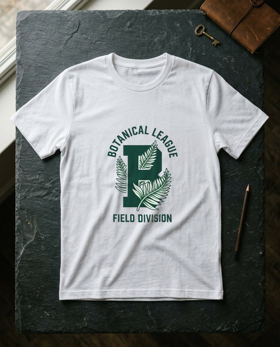 Botanical League Varsity Fern Tee — lifestyle photo