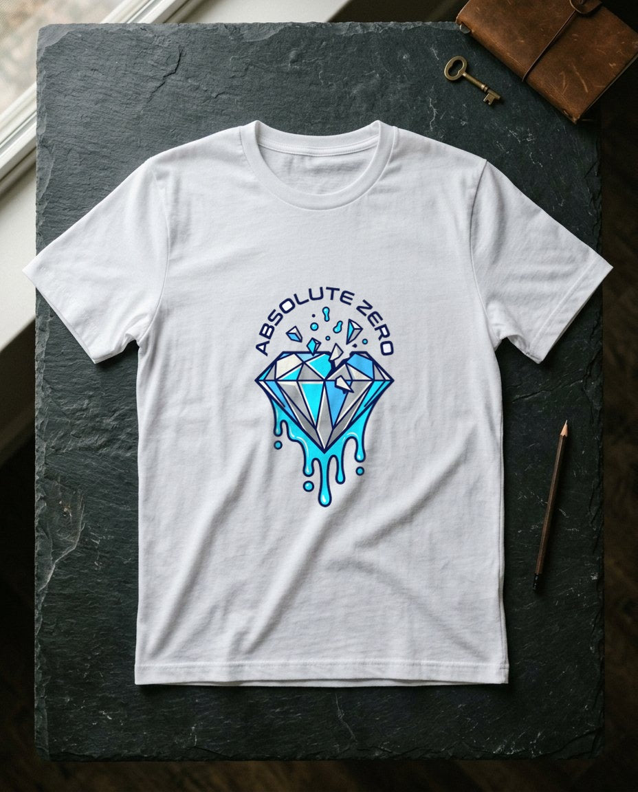 Absolute Zero Chrome Drip Tee — lifestyle photo