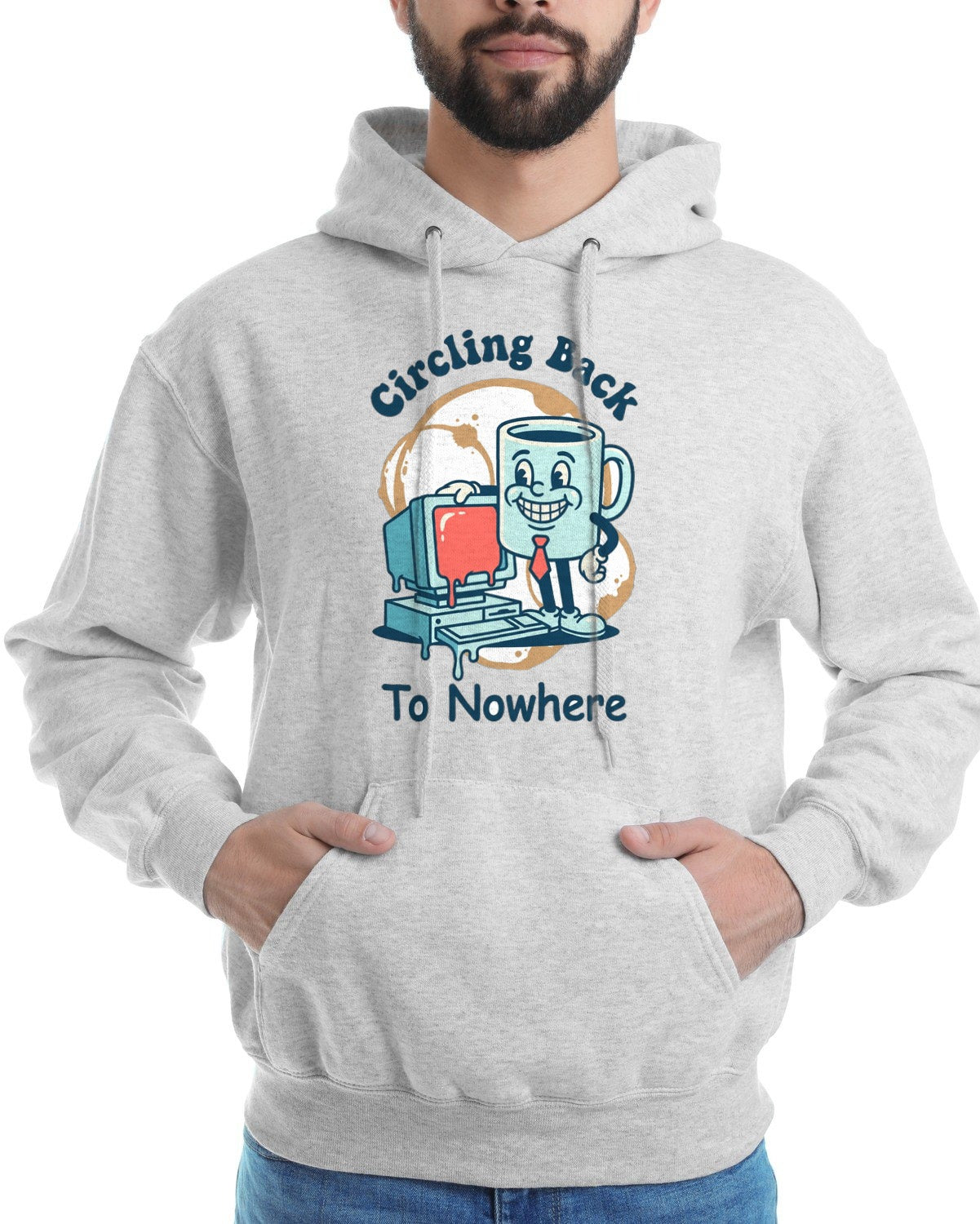 Circling Back To Nowhere Mascot Tee Hoodie — lifestyle photo