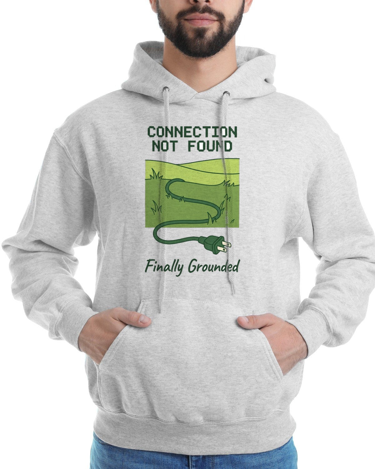 Connection Lost Grassy Hill Tee Hoodie — lifestyle photo