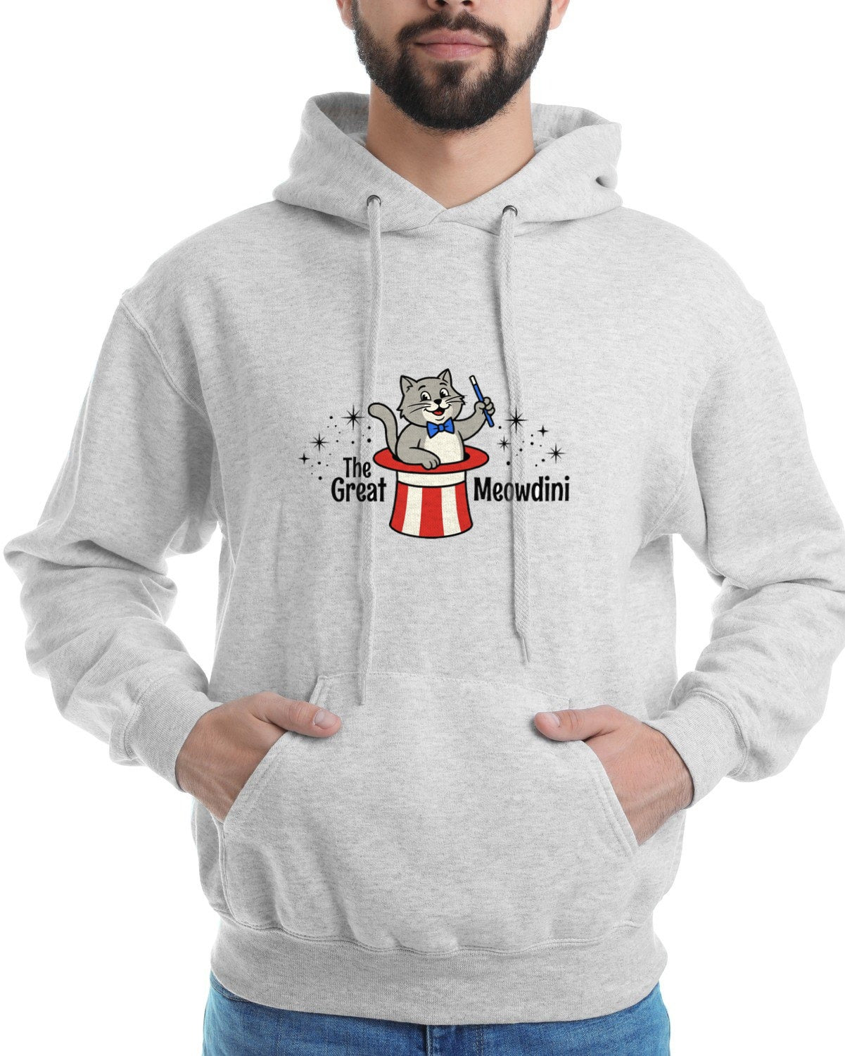 Feline Illusionist Storybook Magic Hoodie — lifestyle photo