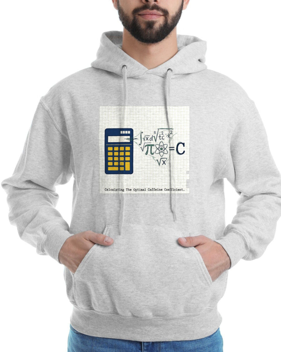 Optimal Caffeine Coefficient Hoodie — lifestyle photo