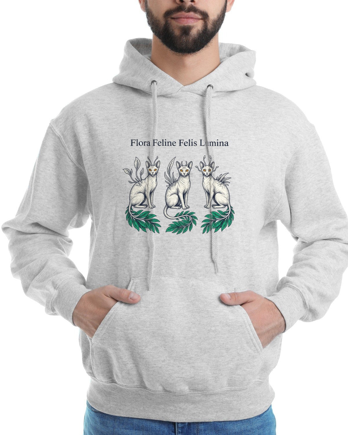 Flora-Feline Species Discovery Chart Hoodie — lifestyle photo