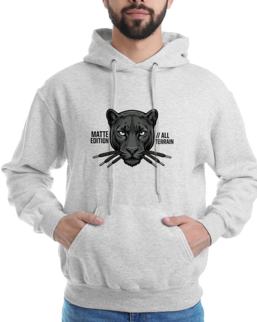 Laced And Lethal Matte Panther Hoodie — lifestyle photo