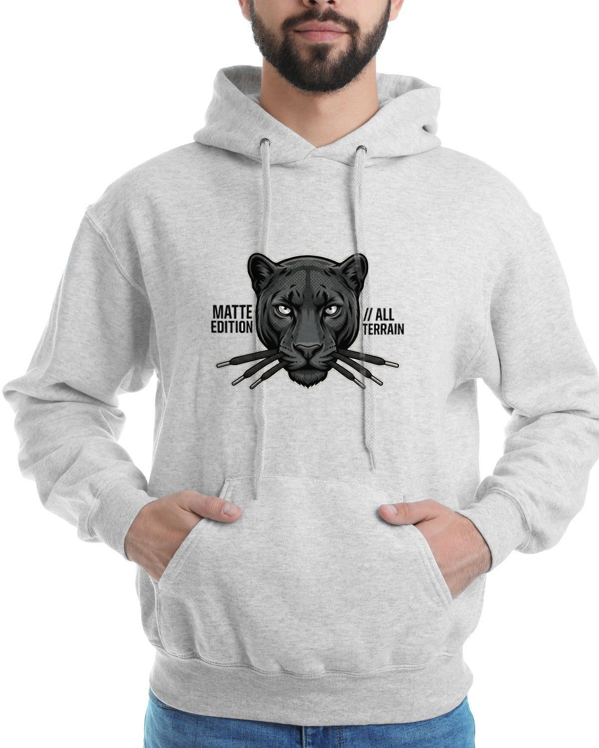 Laced And Lethal Matte Panther Hoodie — lifestyle photo