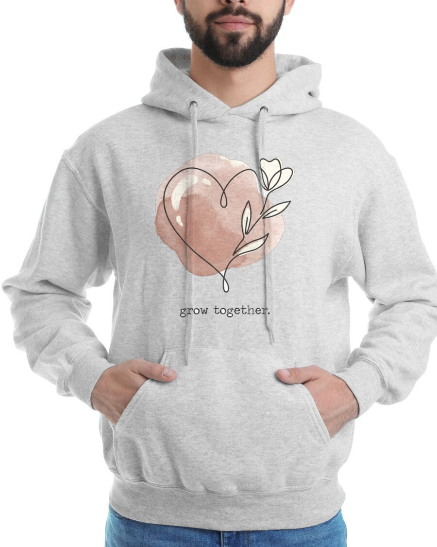 Bound By Bloom Continuous Line Art Hoodie — lifestyle photo