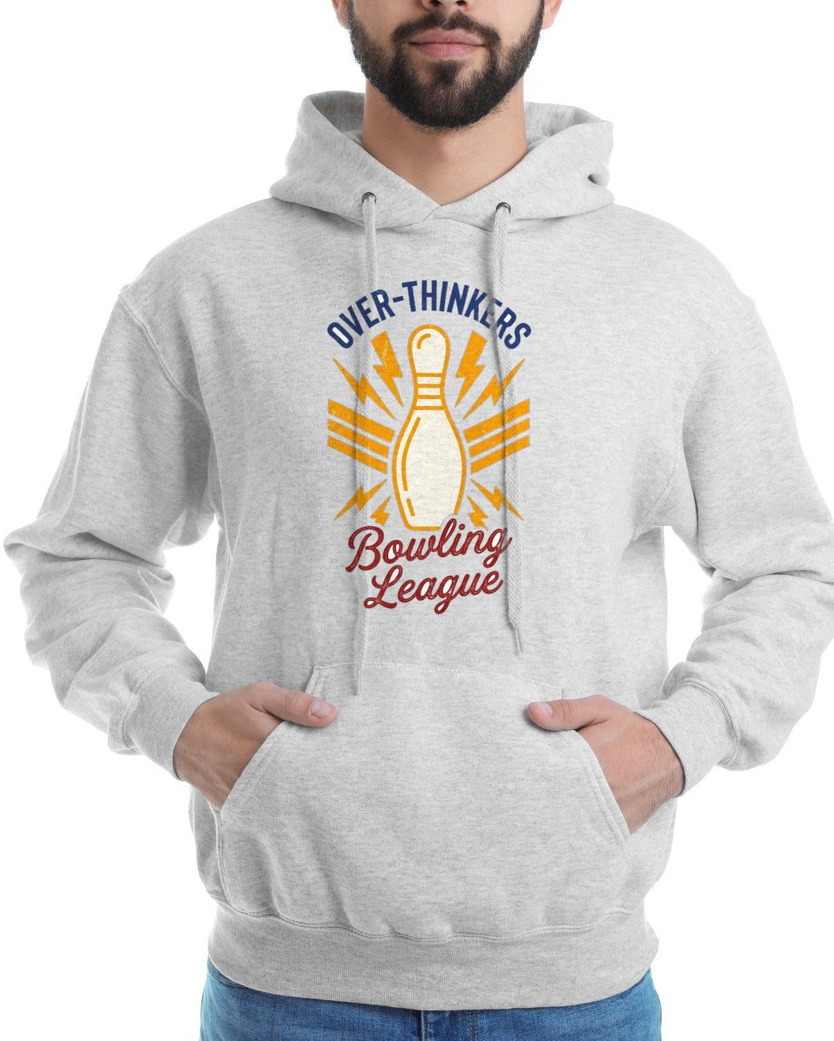 Anxiety Alley Retro Bowling Crest Hoodie — lifestyle photo