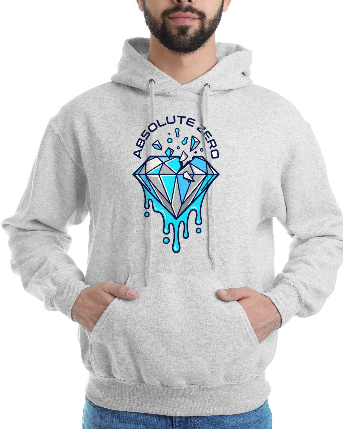 Absolute Zero Chrome Drip Tee Hoodie — lifestyle photo