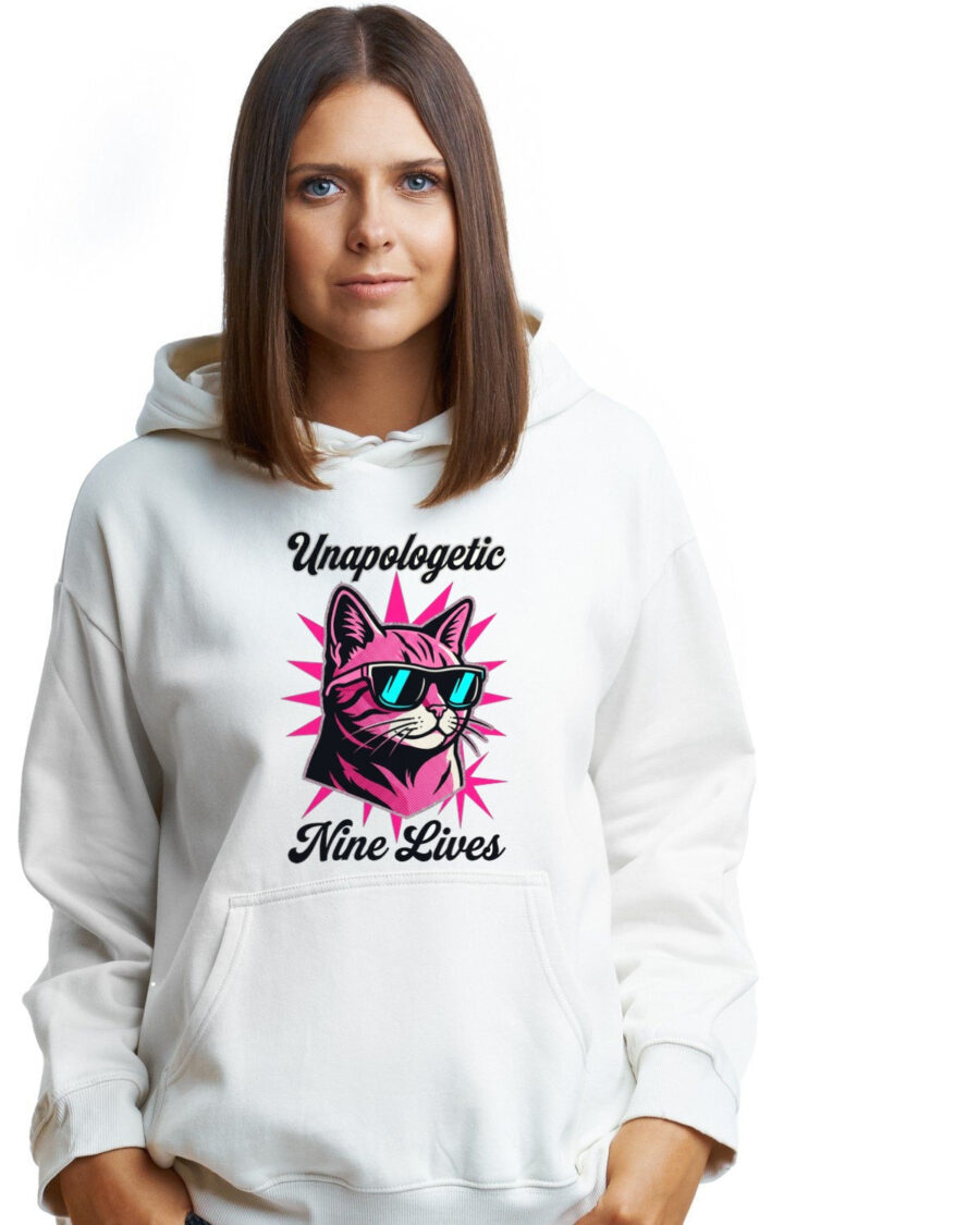 Y2K Pop Icon Rebel Feline Hoodie — lifestyle photo