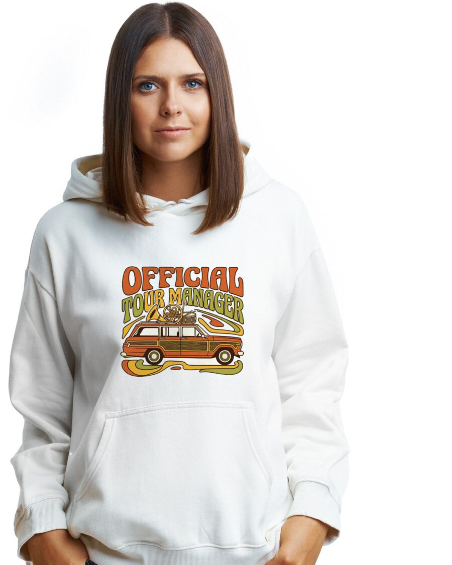 Brass & Woodwind Tour Manager Tee Hoodie — lifestyle photo