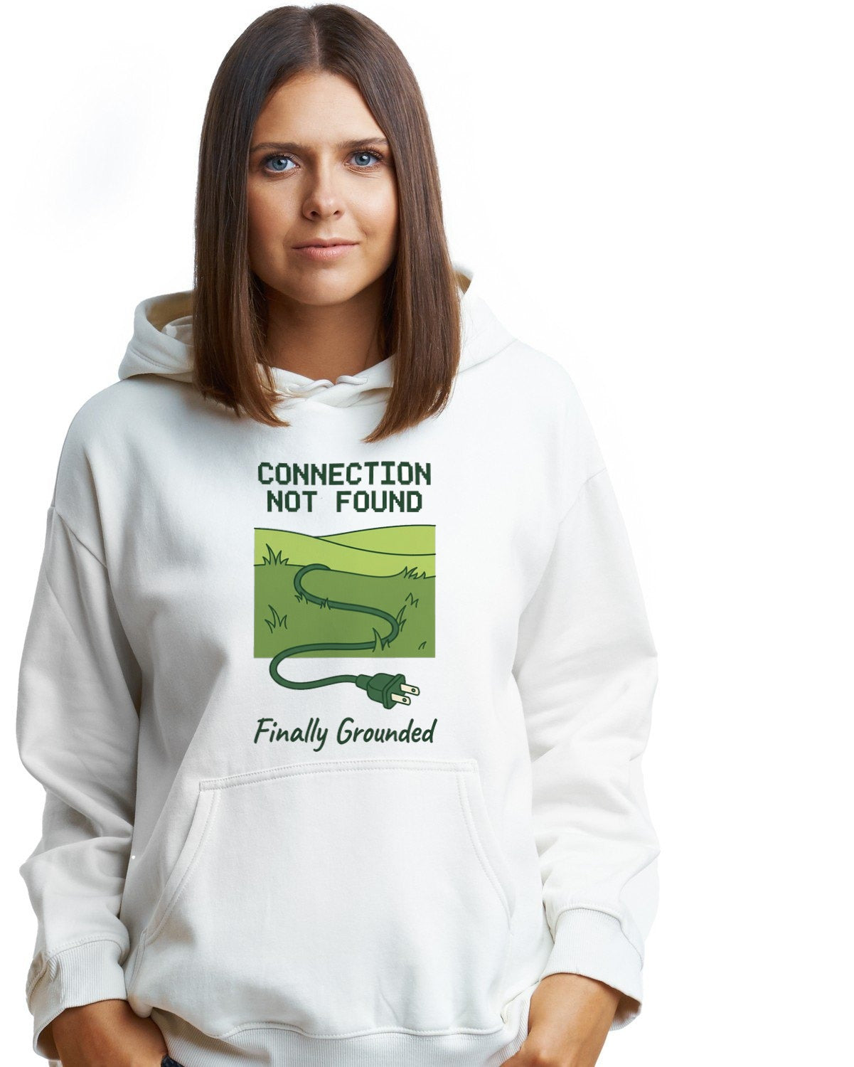 Connection Lost Grassy Hill Tee Hoodie — lifestyle photo