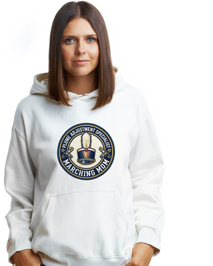Plume Adjustment Specialist Badge Hoodie — lifestyle photo