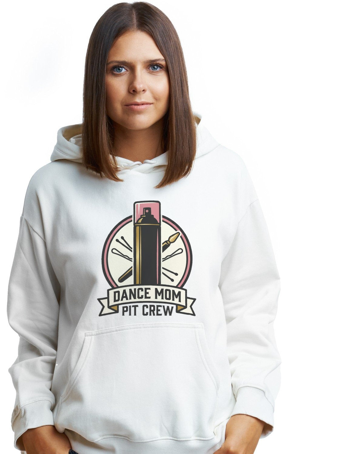 Bobby Pin Pit Crew Dance Mom Hoodie — lifestyle photo