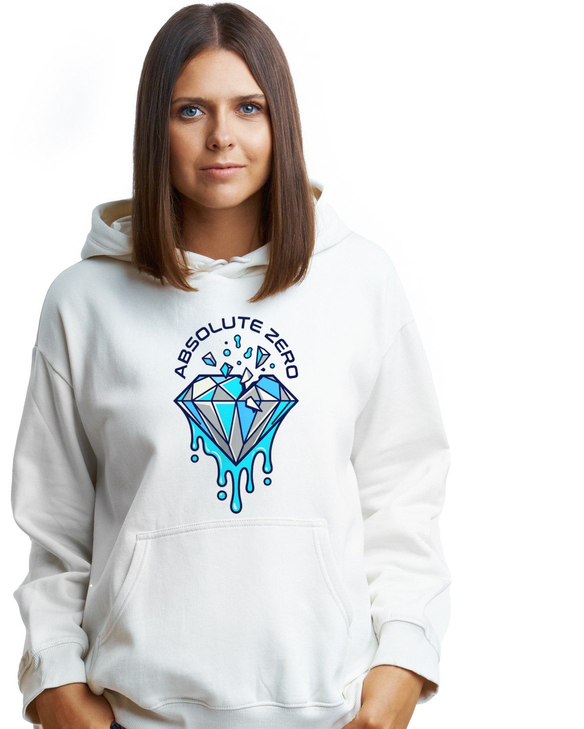 Absolute Zero Chrome Drip Tee Hoodie — lifestyle photo