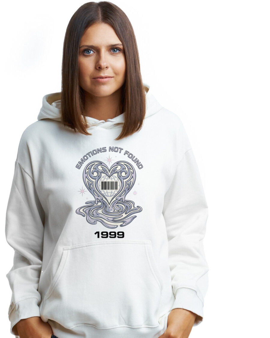 Digital Apathy Chrome Tribal Heart Hoodie — lifestyle photo