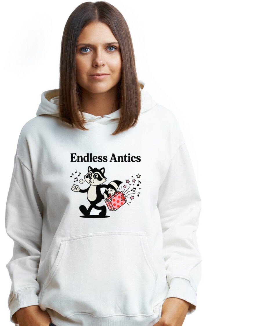 Rubber Hose Mystery Box Cat Hoodie — lifestyle photo
