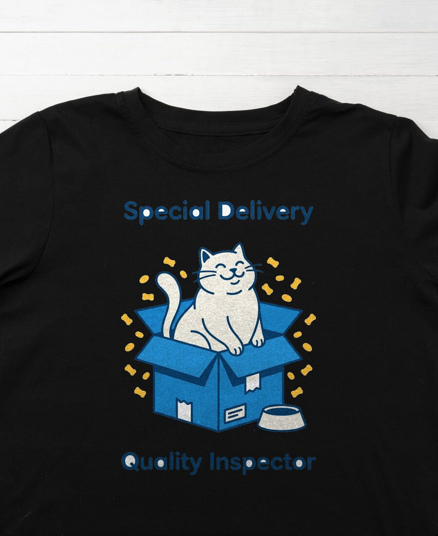 Special Delivery Quality Inspector Kids Tee — lifestyle photo