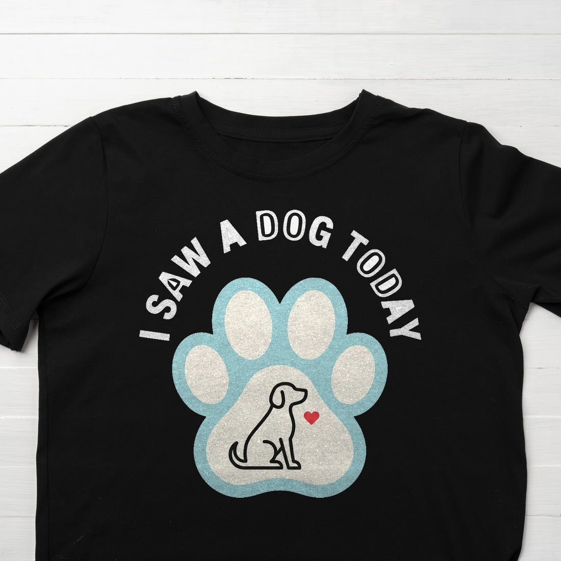 Paw Print Badge Joy Sighting Kids Tee — lifestyle photo