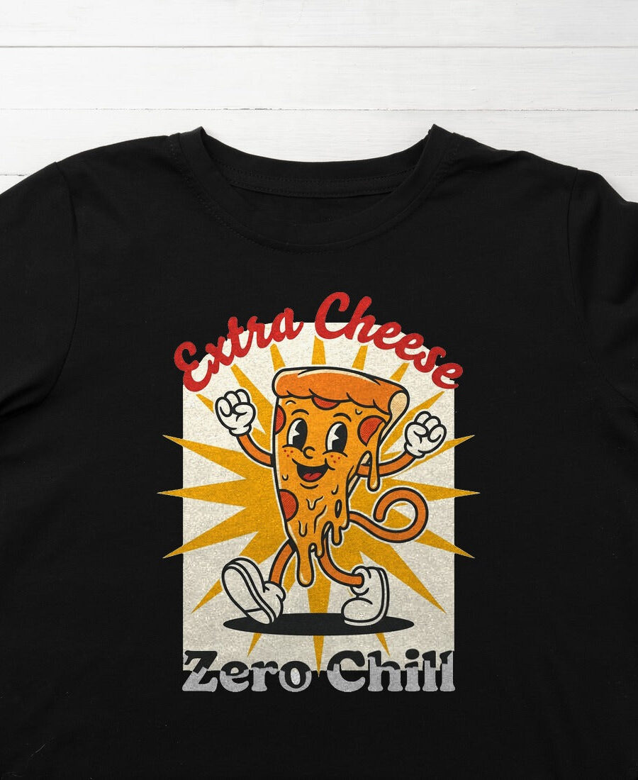 Extra Cheese Zero Chill Mascot Kids Tee — lifestyle photo
