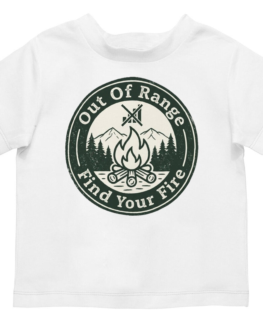 Out Of Range Outdoor Society Kids Tee — lifestyle photo