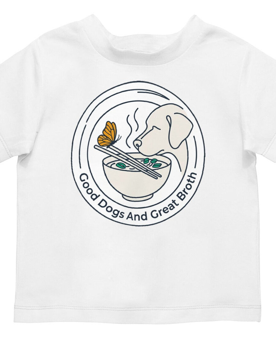 Ramen And Rescues Noodle Bowl Badge Kids Tee — lifestyle photo