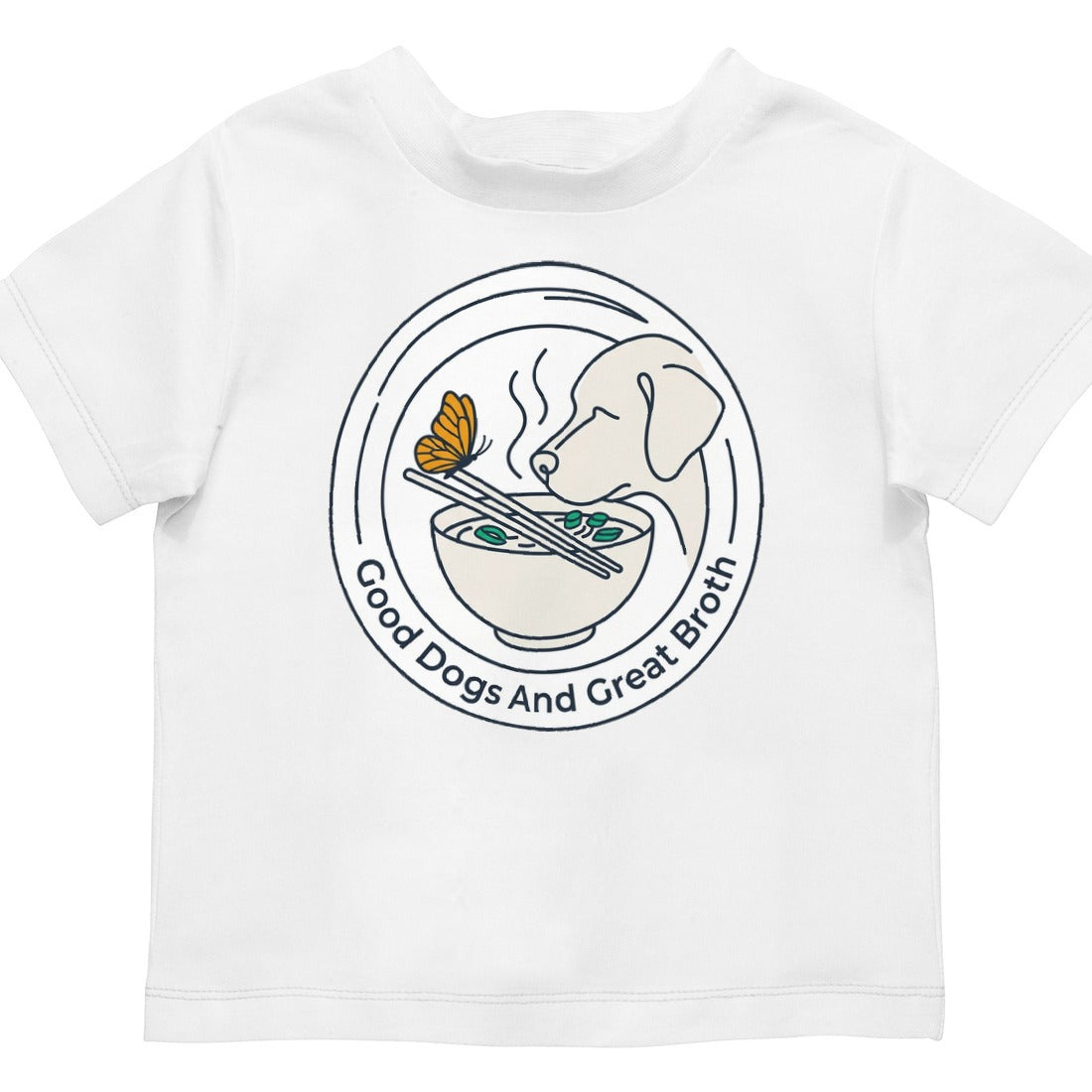 Ramen And Rescues Noodle Bowl Badge Kids Tee — lifestyle photo