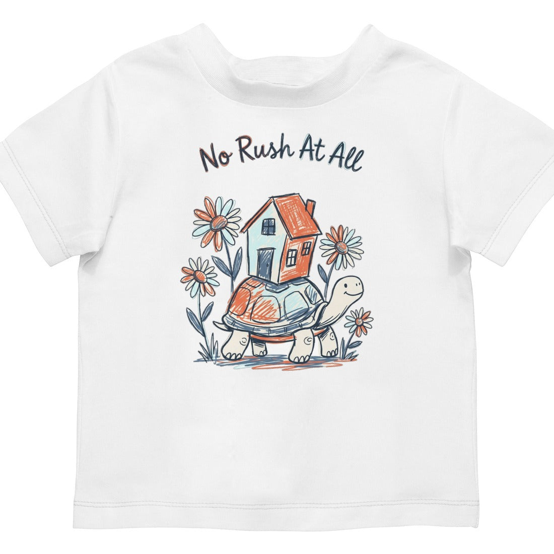 Wobbly Home Slow Living Tortoise Kids Tee — lifestyle photo