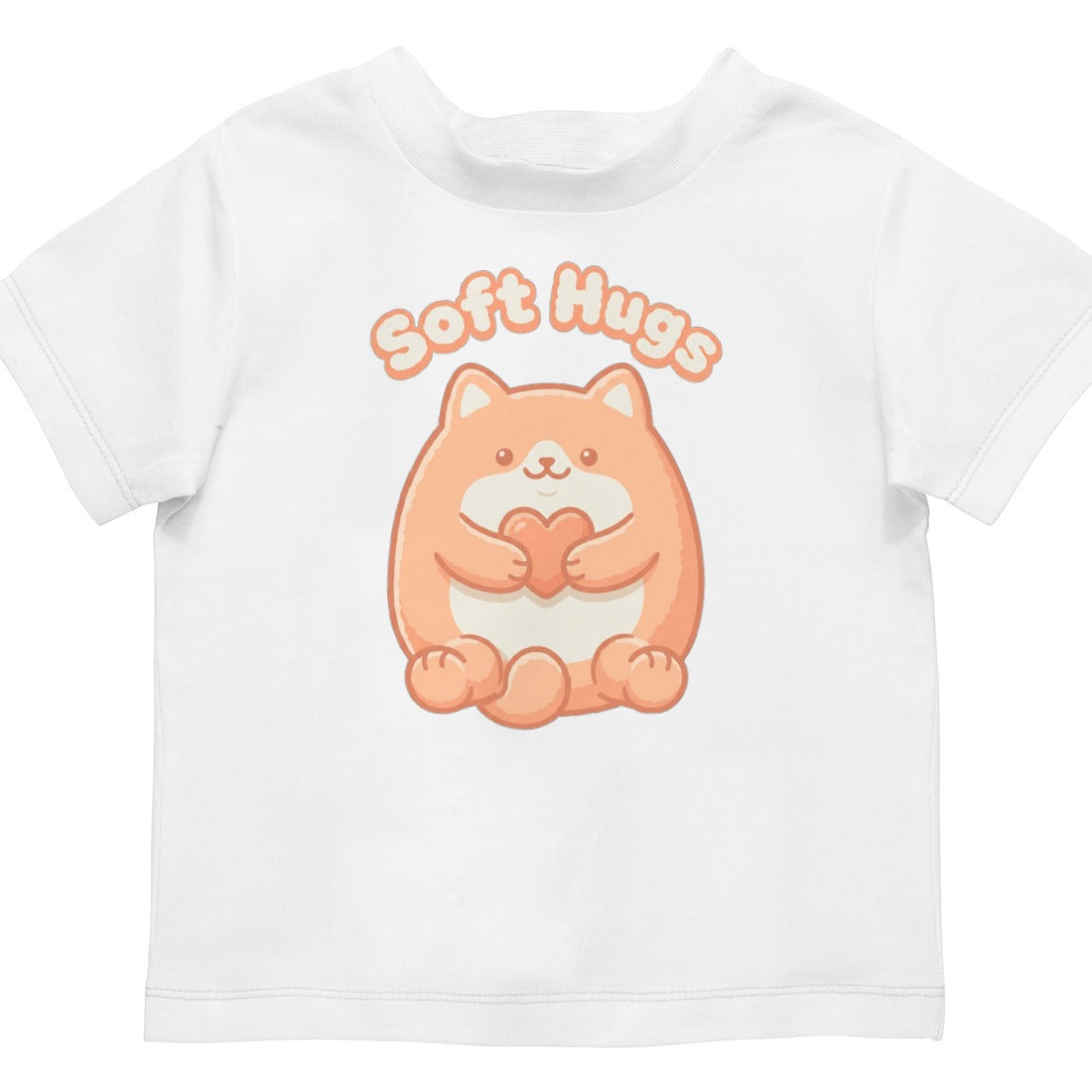 Soft Squeeze Support Plush Cat Kids Tee — lifestyle photo