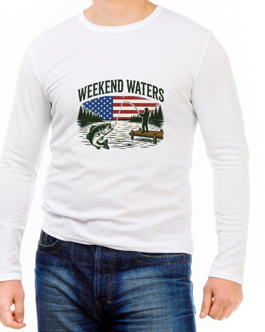 Sunrise Cast American Lake Scene Long Sleeve — lifestyle photo