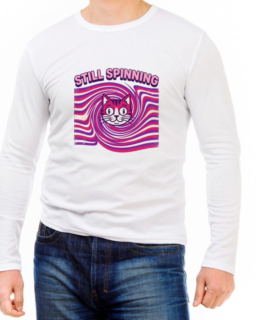Dizzy Whiskers Spiral Stripe Illusion Long Sleeve — lifestyle photo