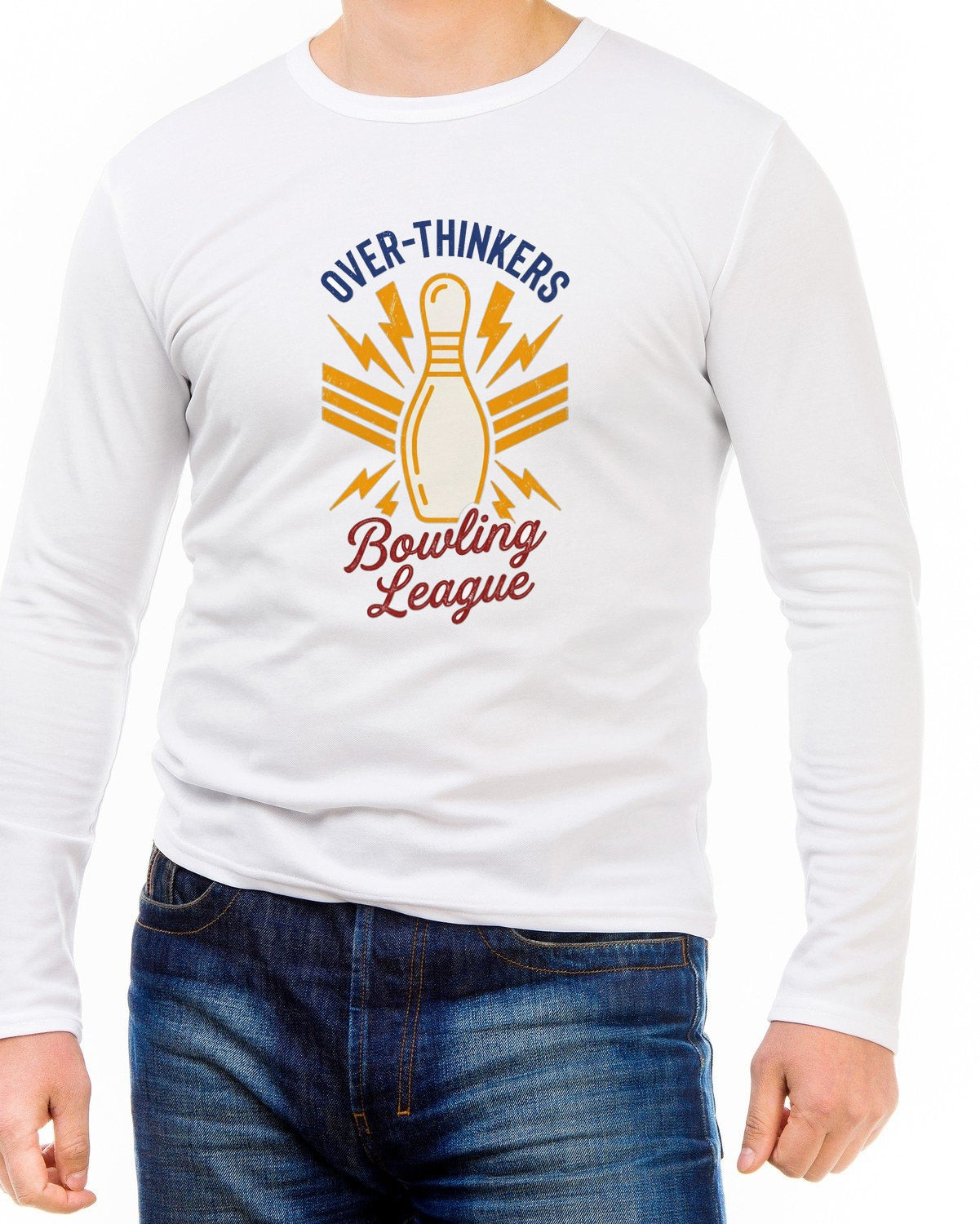 Anxiety Alley Retro Bowling Crest Long Sleeve — lifestyle photo