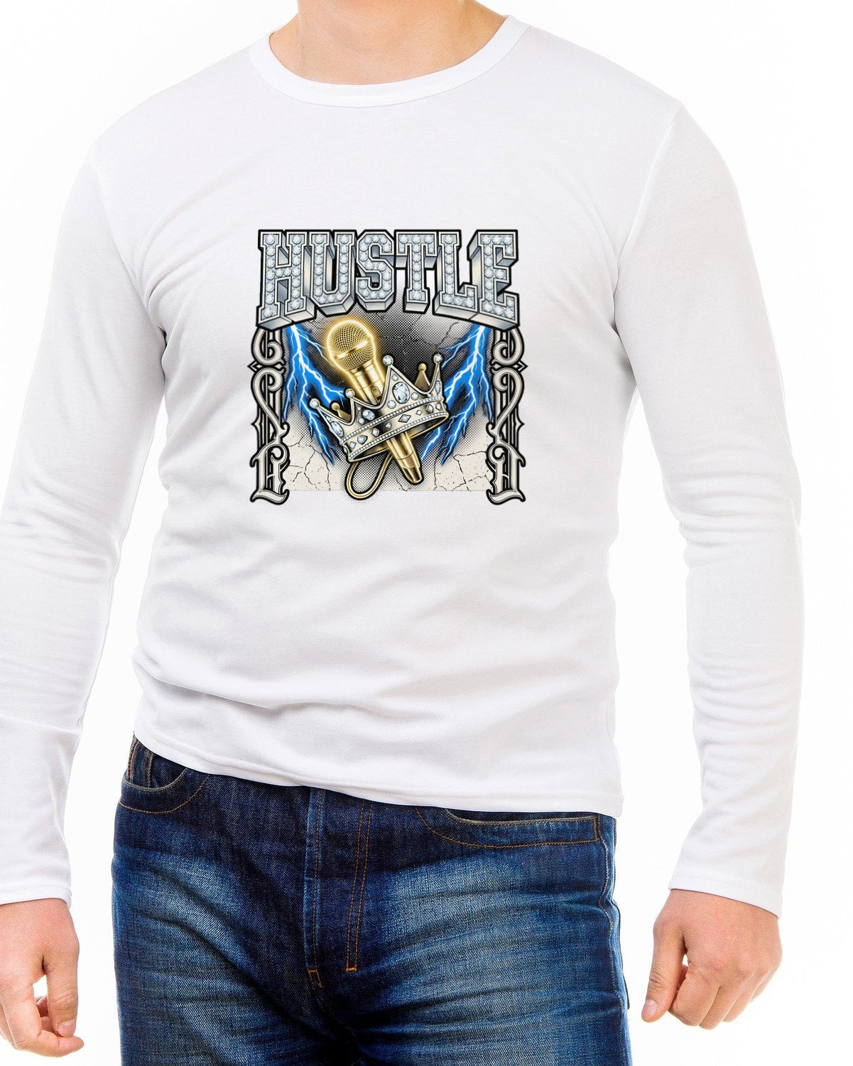 Diamond Era Hustle Bootleg Collage Long Sleeve — lifestyle photo