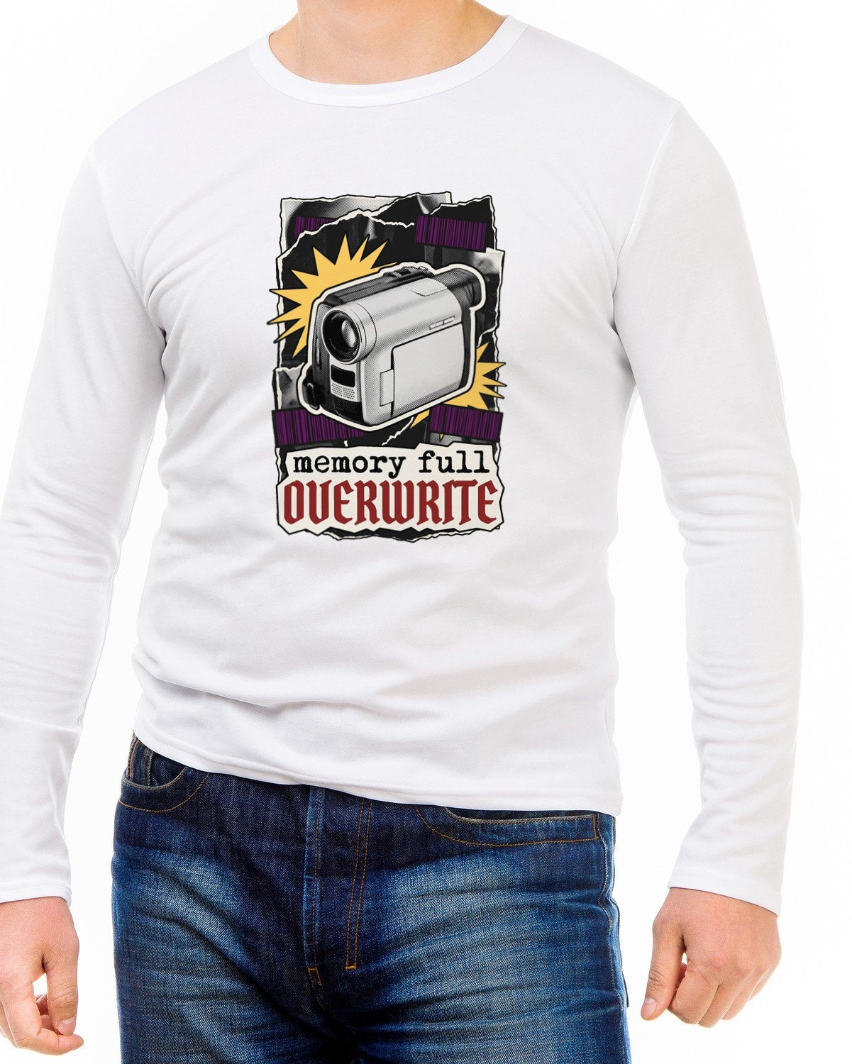 Analog Memory Overwrite Collage Long Sleeve — lifestyle photo