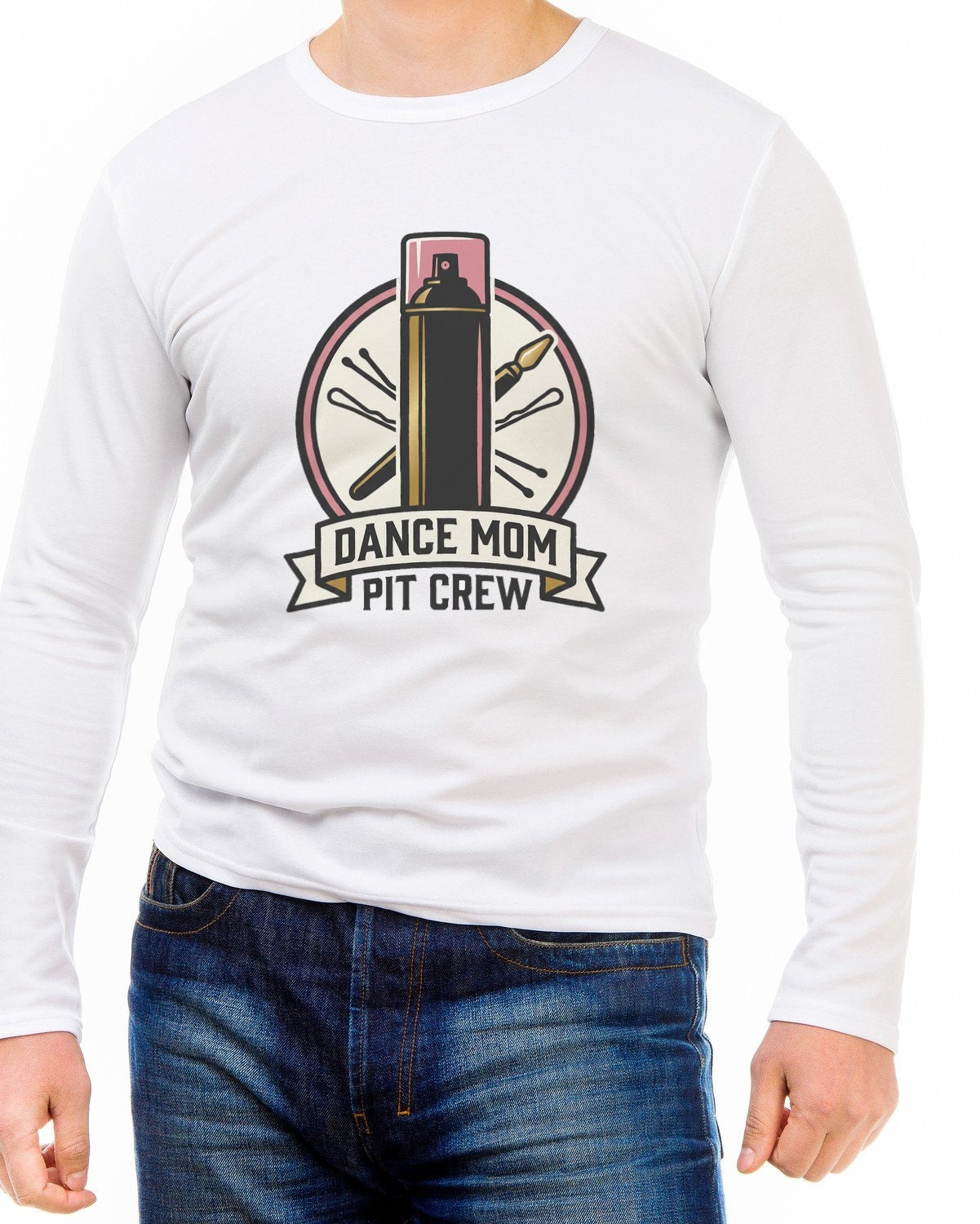 Bobby Pin Pit Crew Dance Mom Long Sleeve — lifestyle photo
