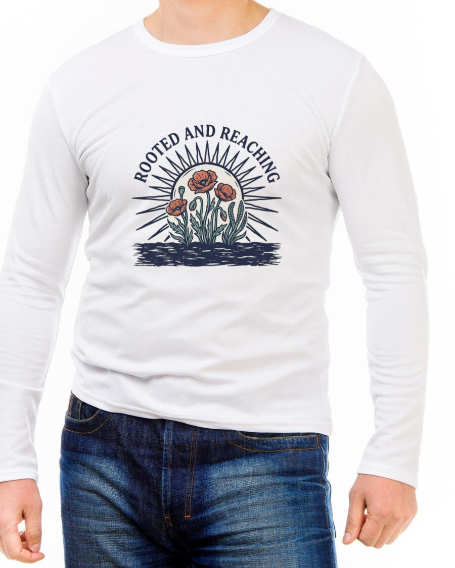 Rooted In Sunlight Carved Poppy Long Sleeve — lifestyle photo