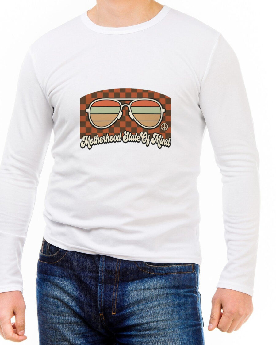 Cool Mom Era Sunset Aviators Long Sleeve — lifestyle photo