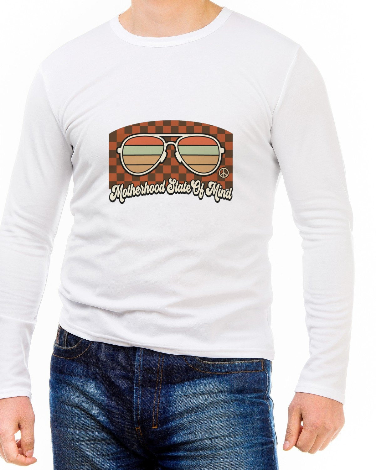 Cool Mom Era Sunset Aviators Long Sleeve — lifestyle photo