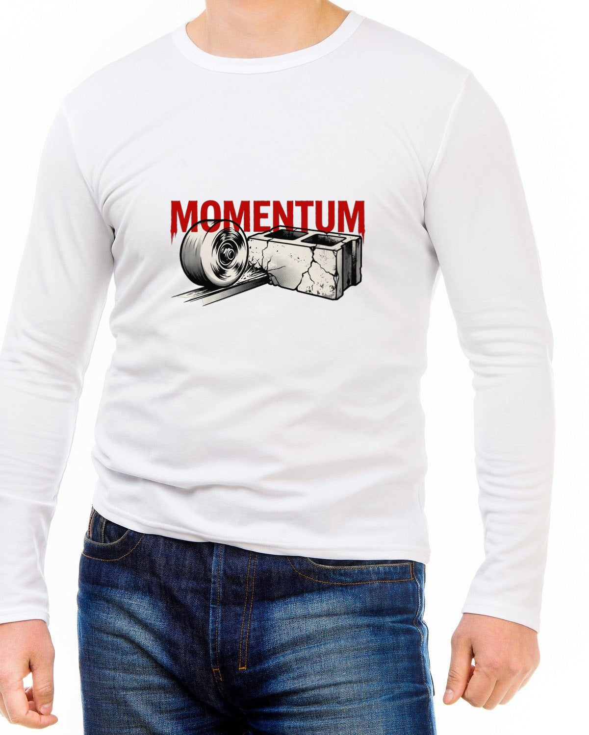 Shattered Concrete Gothic Sleeve Tee Long Sleeve — lifestyle photo