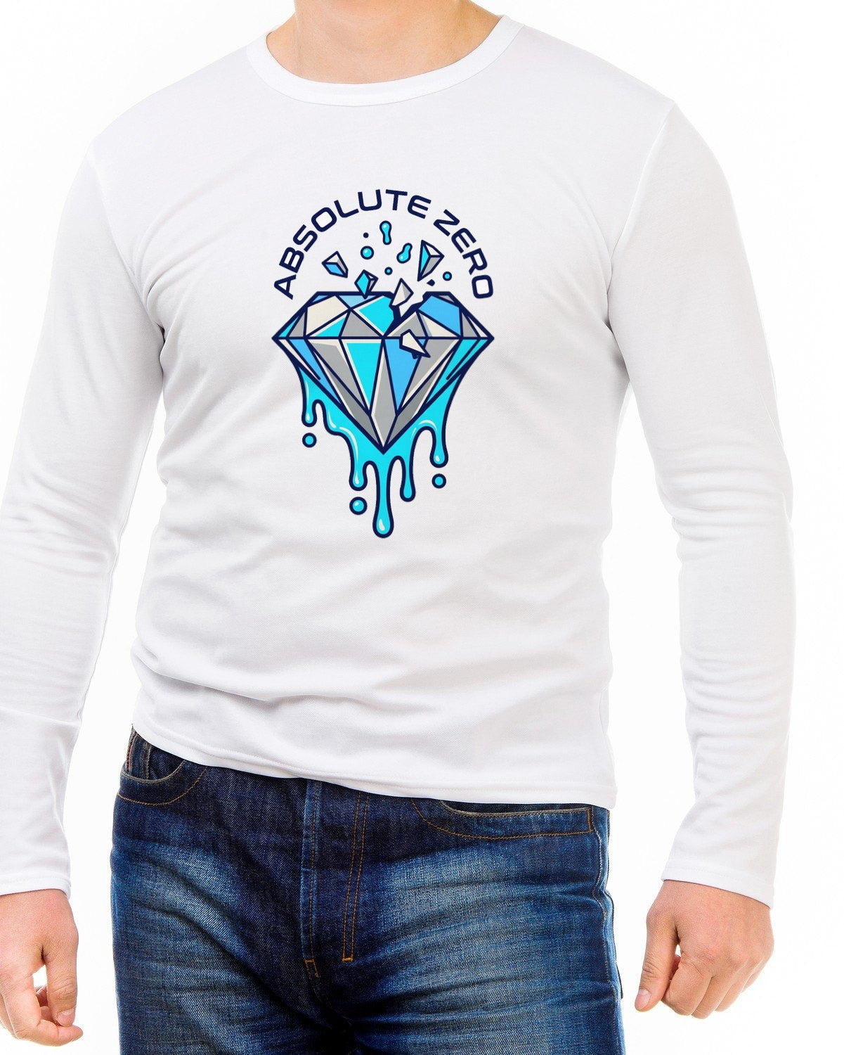 Absolute Zero Chrome Drip Tee Long Sleeve — lifestyle photo