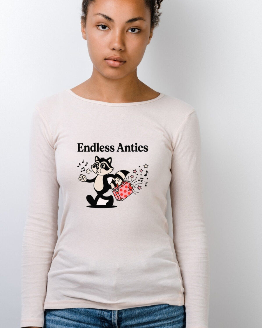 Rubber Hose Mystery Box Cat Long Sleeve — lifestyle photo