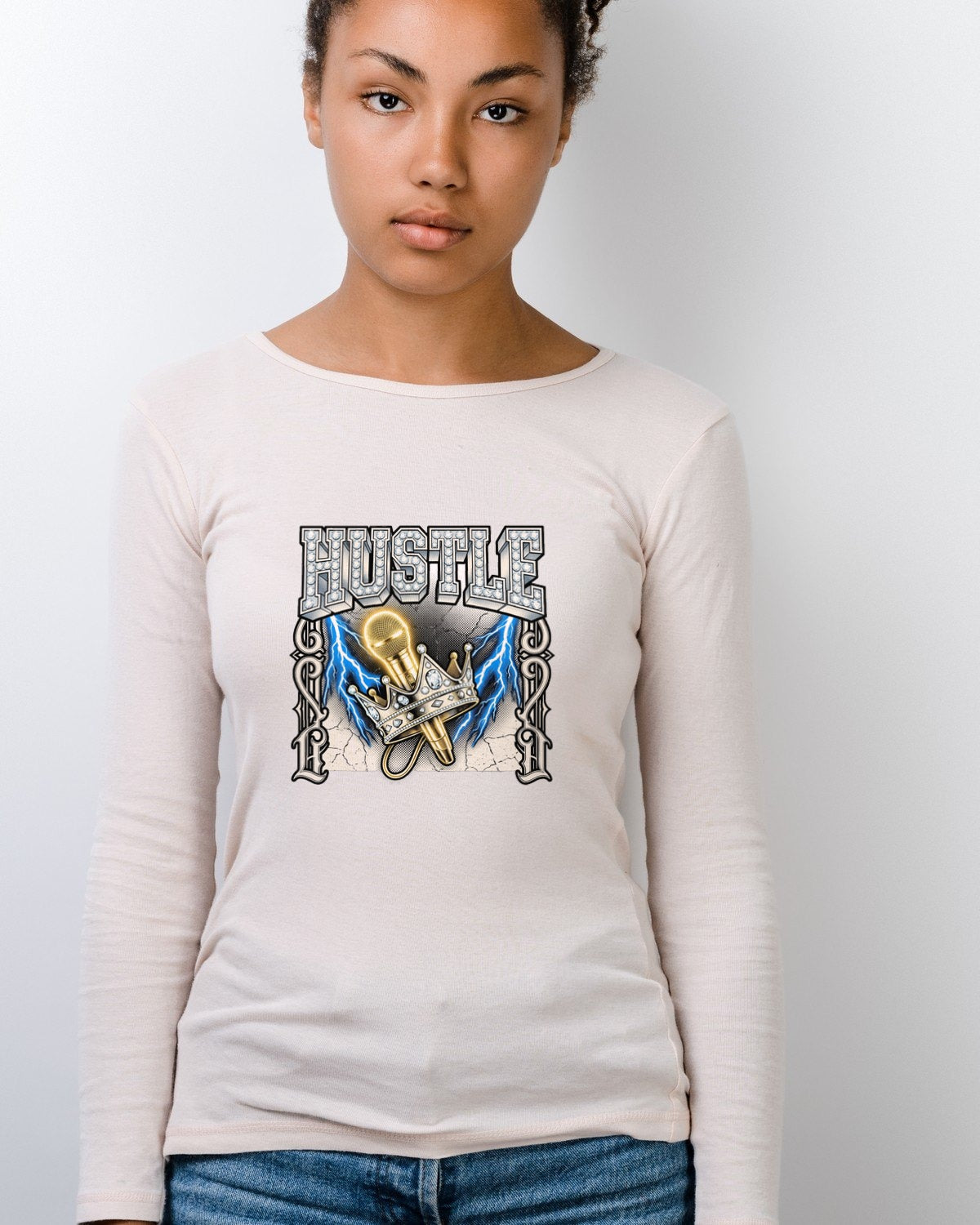 Diamond Era Hustle Bootleg Collage Long Sleeve — lifestyle photo
