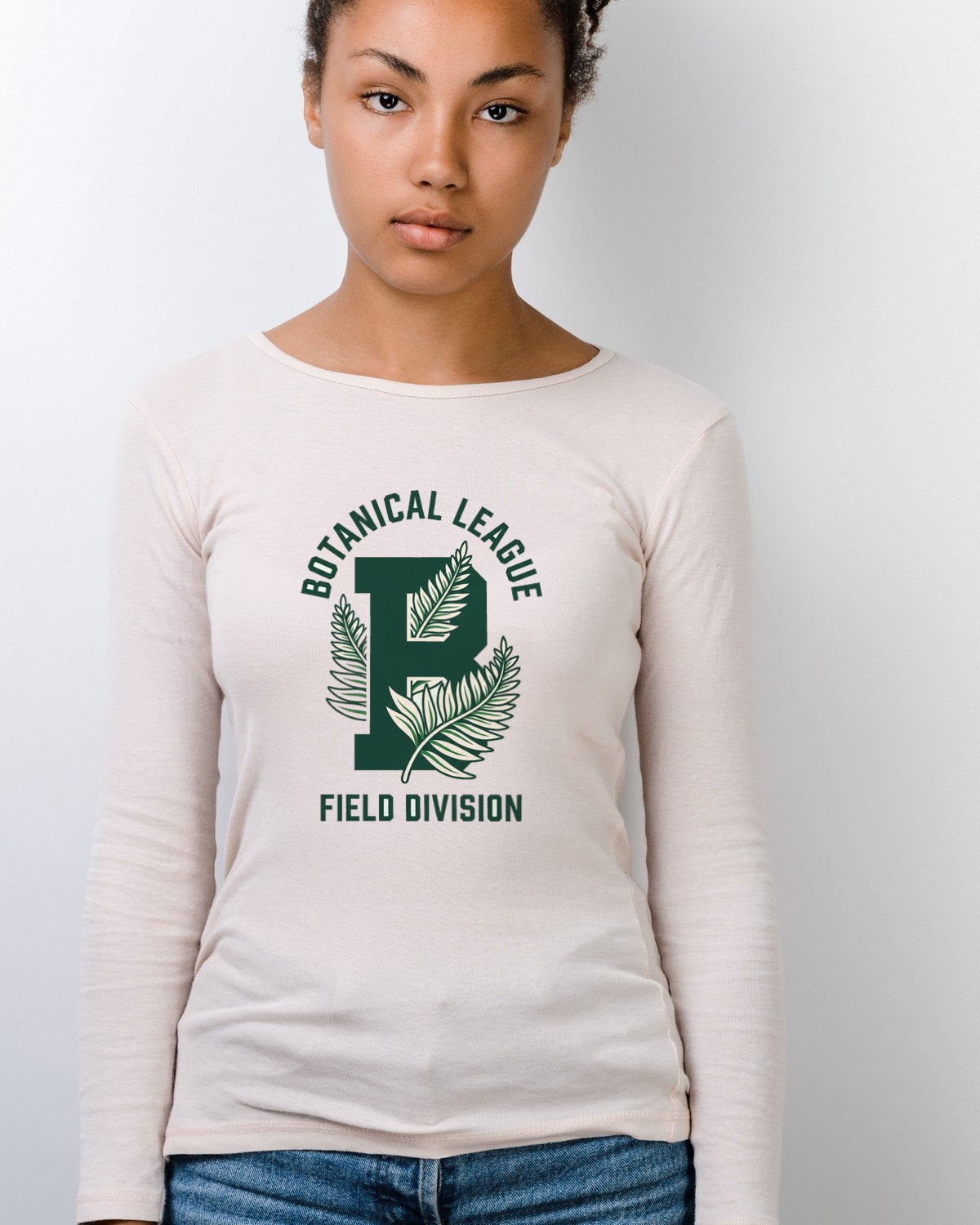 Botanical League Varsity Fern Tee Long Sleeve — lifestyle photo