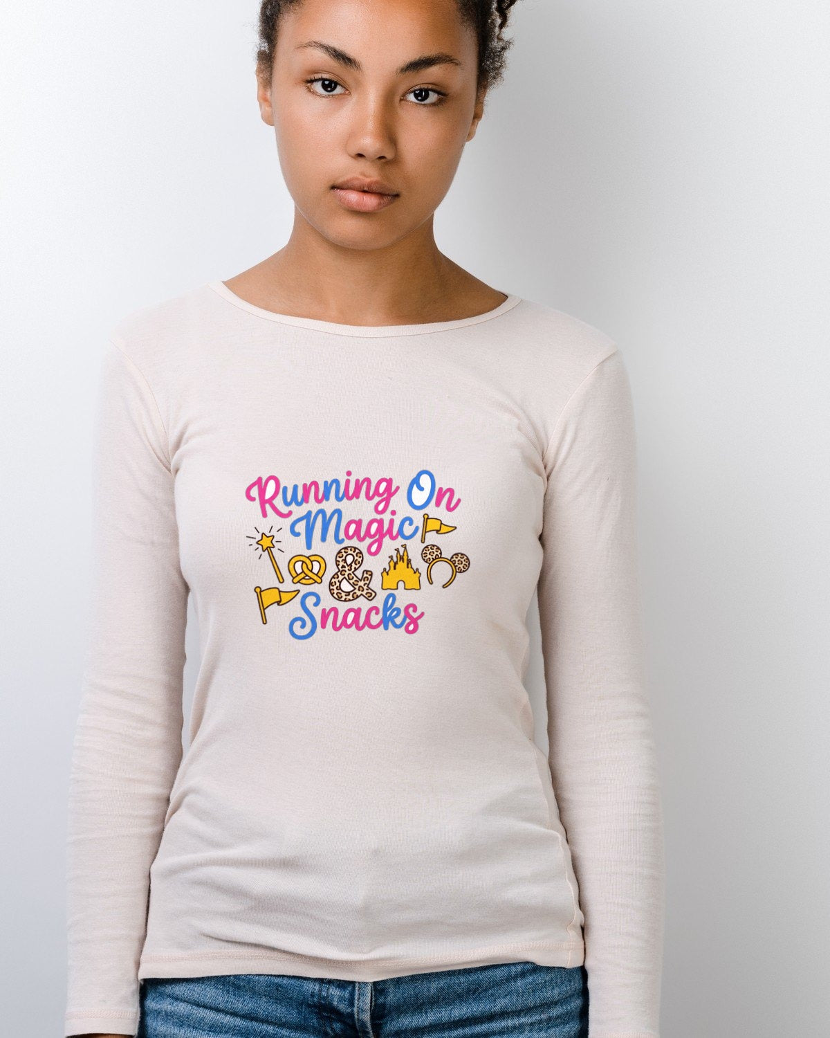 Running On Magic And Theme Park Snacks Long Sleeve — lifestyle photo