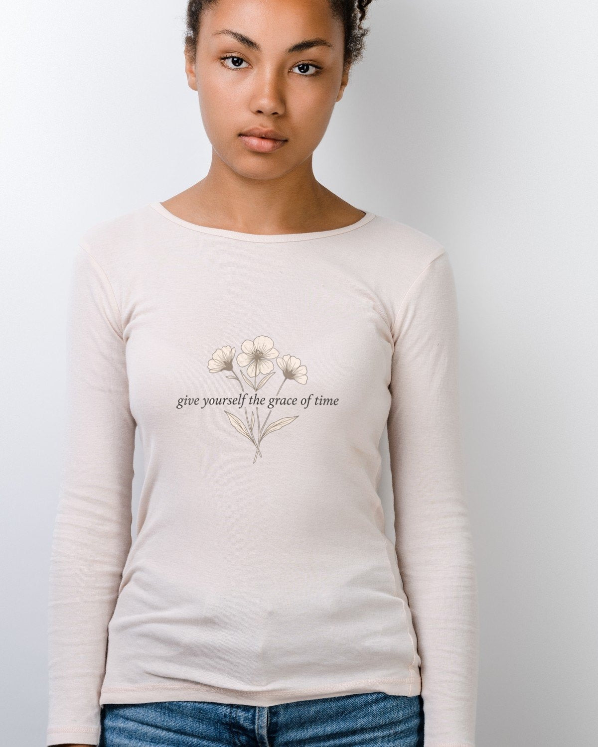 Grace Of Time Torn Journal Page Long Sleeve — lifestyle photo