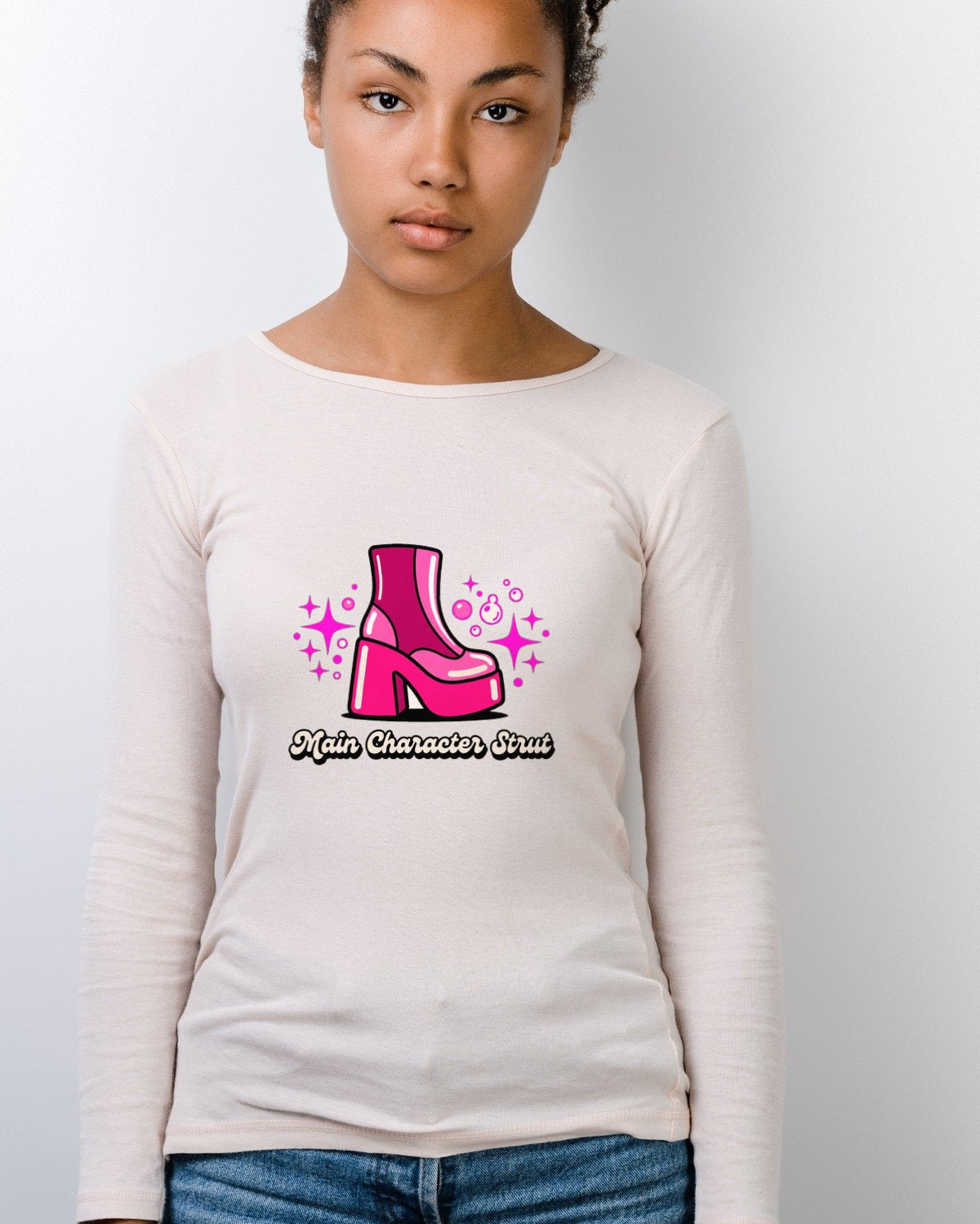 Main Character Platform Boot Stomp Long Sleeve — lifestyle photo